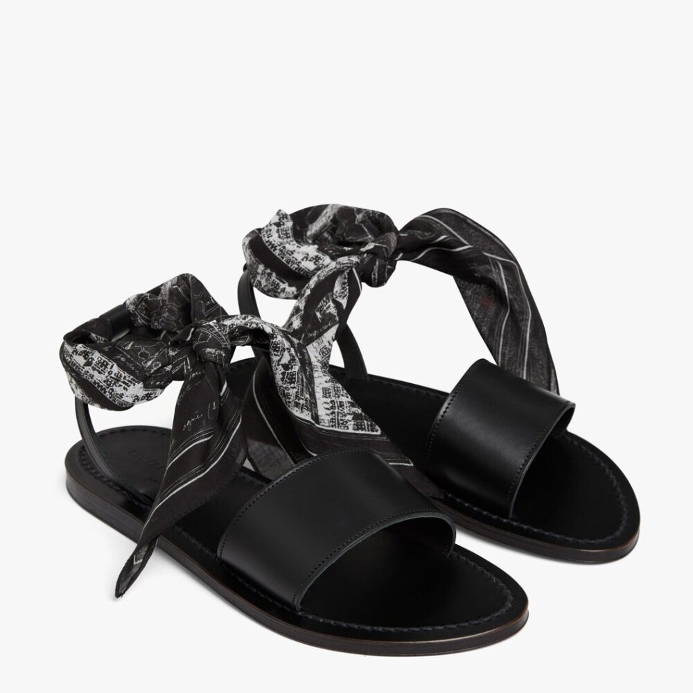 K.Jacques for agnès b. Women’s Prométhée Sandals – Black Leather